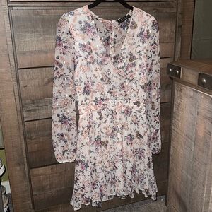 Long Sleeve Floral Print Dress